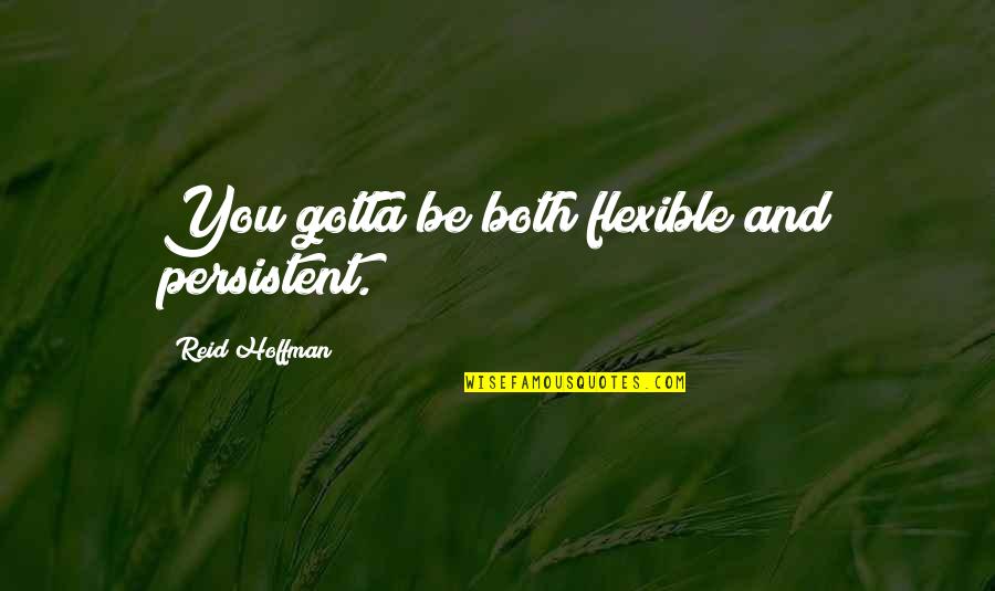 Your Daughter Hating You Quotes By Reid Hoffman: You gotta be both flexible and persistent.