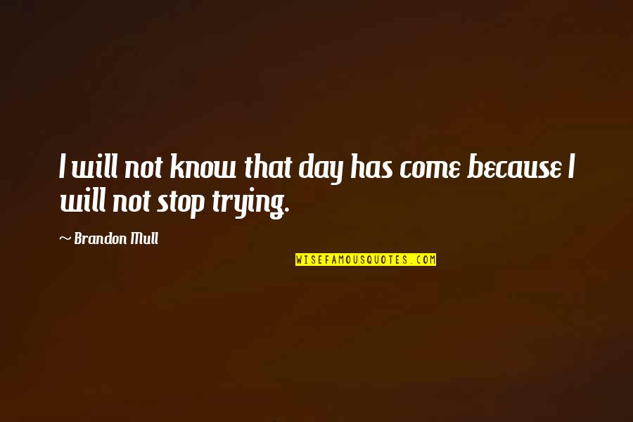Your Day Will Come Quotes By Brandon Mull: I will not know that day has come