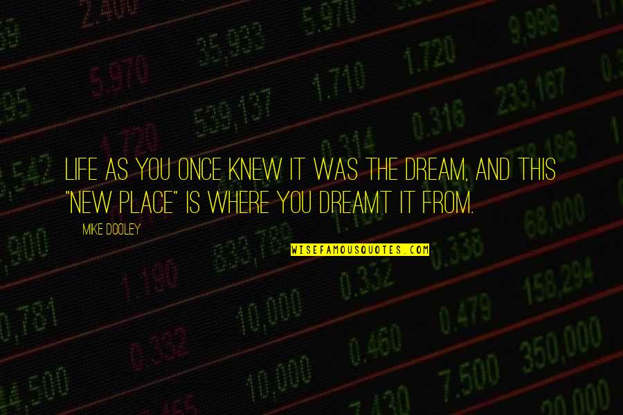 Your Dream Place Quotes By Mike Dooley: Life as you once knew it was the