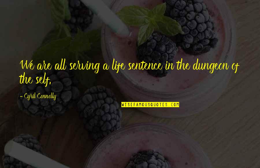 Your Dungeon Quotes By Cyril Connolly: We are all serving a life sentence in
