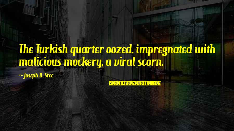 Your Enemies Defeat Quotes By Joseph D. Stec: The Turkish quarter oozed, impregnated with malicious mockery,