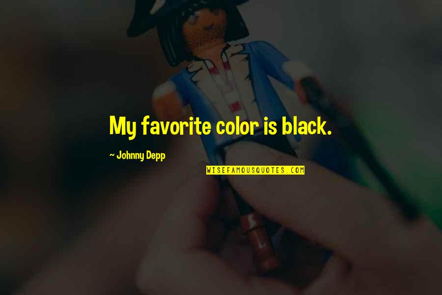 Your Favorite Color Quotes By Johnny Depp: My favorite color is black.
