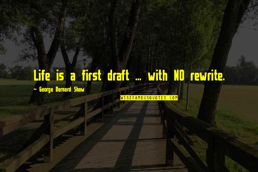 Your First Draft Quotes By George Bernard Shaw: Life is a first draft ... with NO