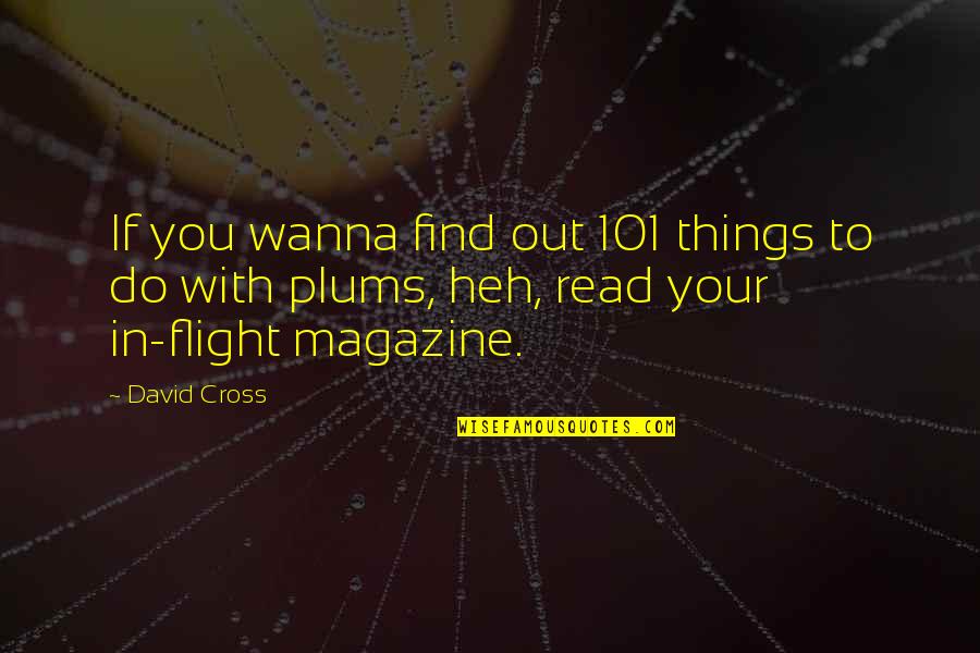 Your Flight Quotes By David Cross: If you wanna find out 101 things to