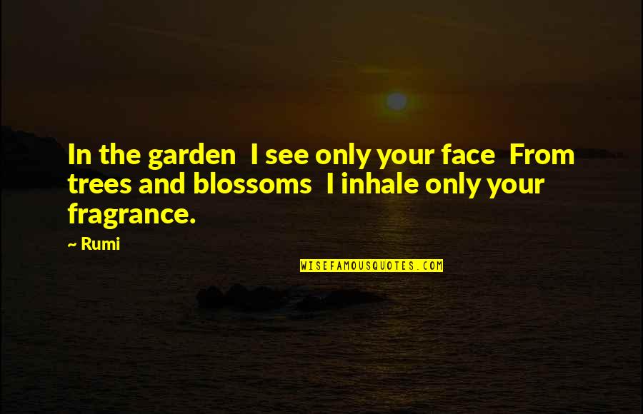 Your Fragrance Quotes By Rumi: In the garden I see only your face