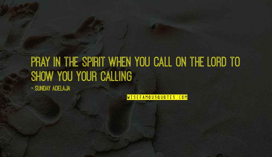 Your Goals In Life Quotes By Sunday Adelaja: Pray in the spirit when you call on