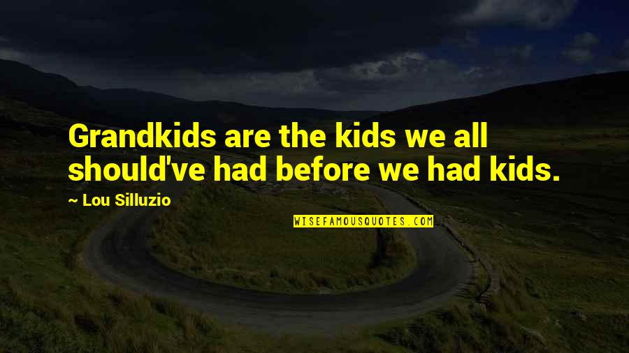 Your Grandkids Quotes By Lou Silluzio: Grandkids are the kids we all should've had