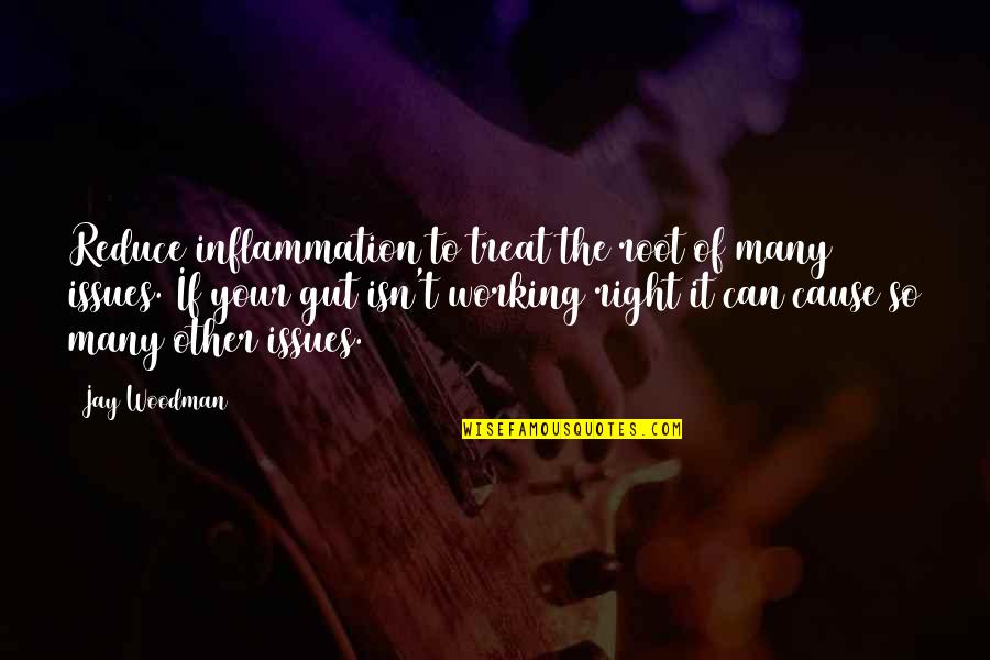 Your Gut Quotes By Jay Woodman: Reduce inflammation to treat the root of many Your Gut Quotes By Jay Woodman: Reduce inflammation to treat the root of many