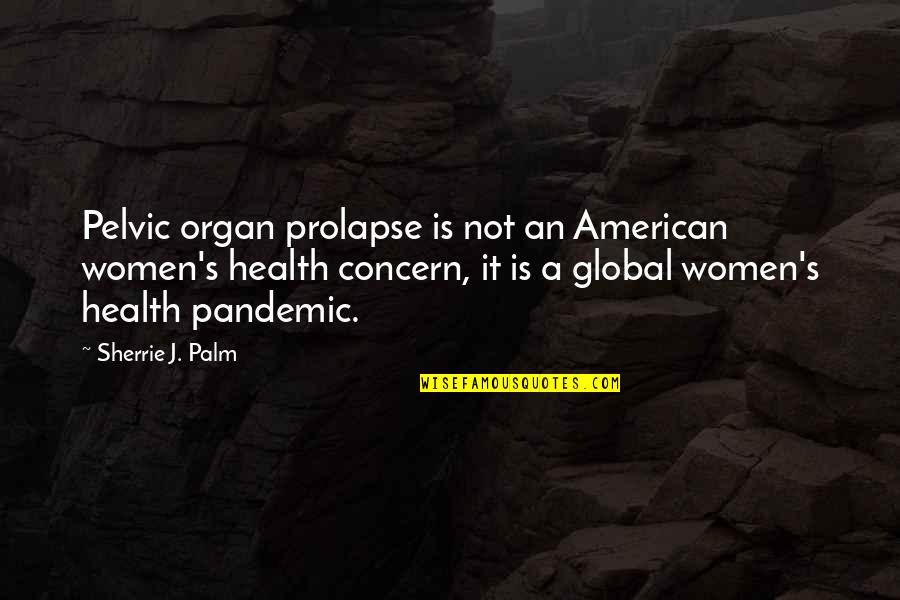 Your Health Is Our Concern Quotes By Sherrie J. Palm: Pelvic organ prolapse is not an American women's