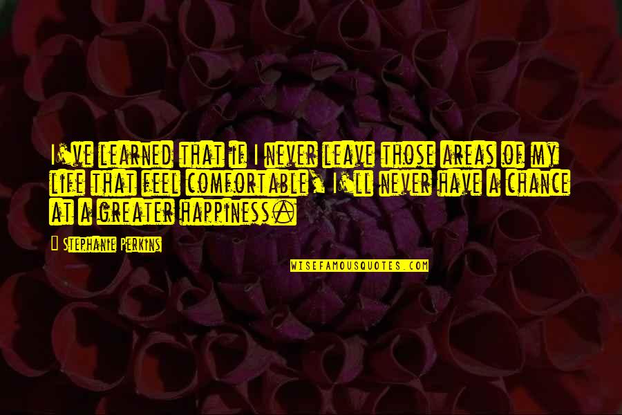 Your Heart Being Taken Quotes By Stephanie Perkins: I've learned that if I never leave those Your Heart Being Taken Quotes By Stephanie Perkins: I've learned that if I never leave those