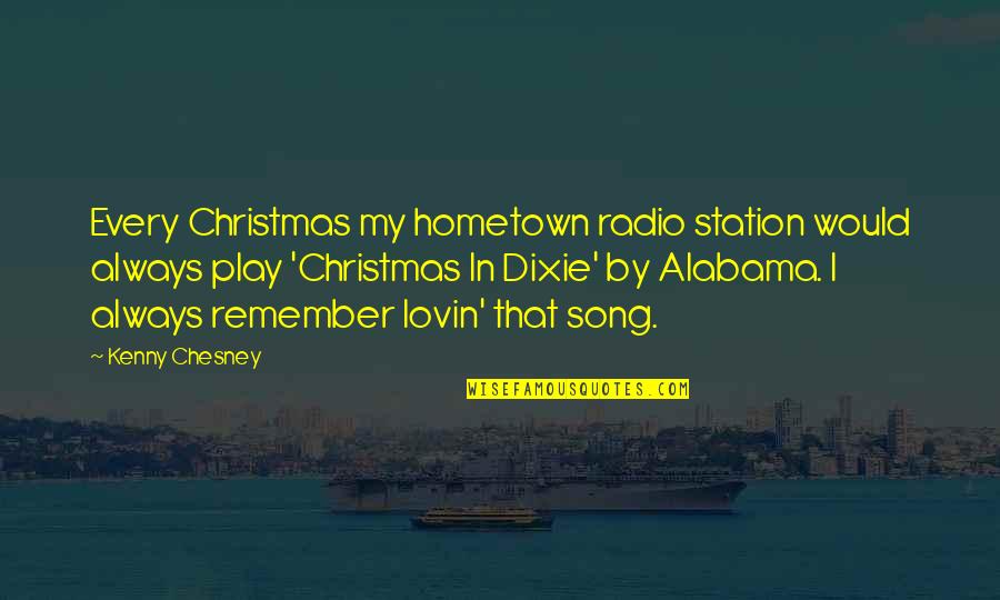 Your Hometown Quotes By Kenny Chesney: Every Christmas my hometown radio station would always