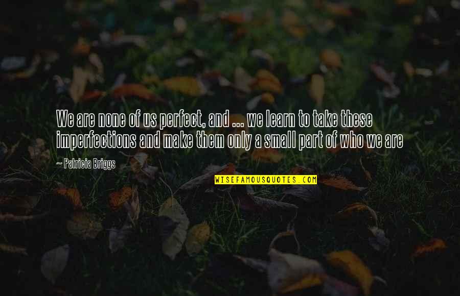 Your Imperfections Make You Perfect Quotes By Patricia Briggs: We are none of us perfect, and ...