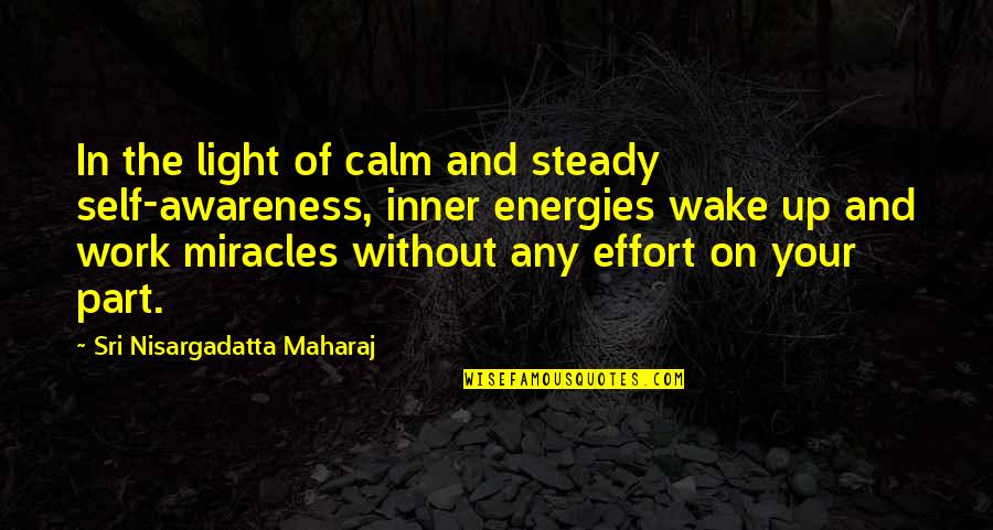Your Inner Self Quotes By Sri Nisargadatta Maharaj: In the light of calm and steady self-awareness,
