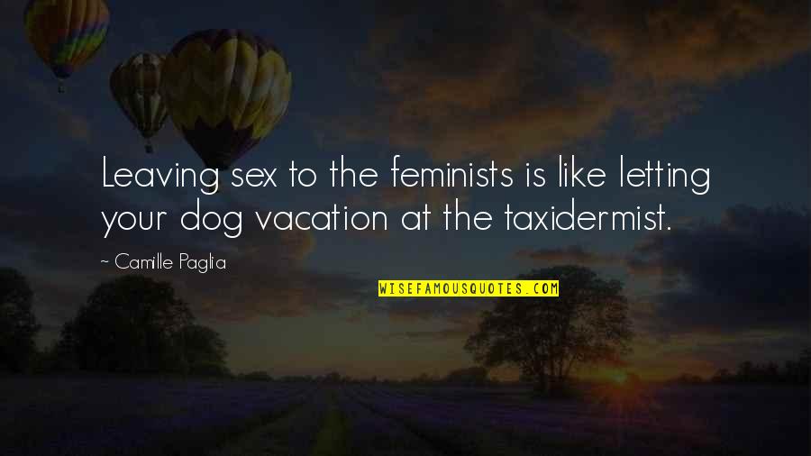 Your Leaving Quotes By Camille Paglia: Leaving sex to the feminists is like letting