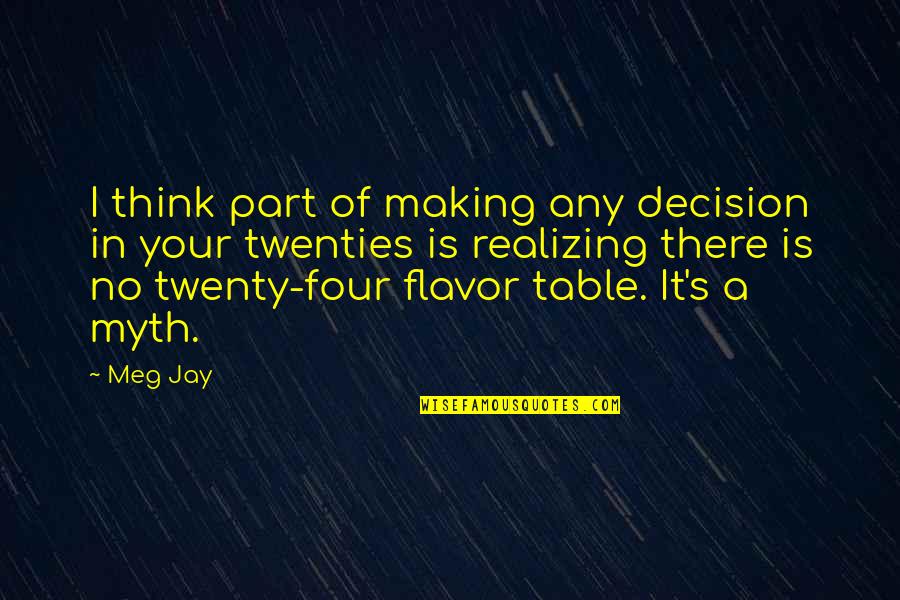 Your Life Choices Quotes By Meg Jay: I think part of making any decision in Your Life Choices Quotes By Meg Jay: I think part of making any decision in
