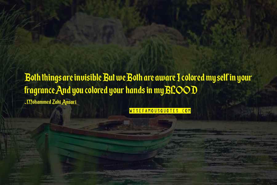 Your Life In Your Hands Quotes By Mohammed Zaki Ansari: Both things are invisible But we Both are Your Life In Your Hands Quotes By Mohammed Zaki Ansari: Both things are invisible But we Both are