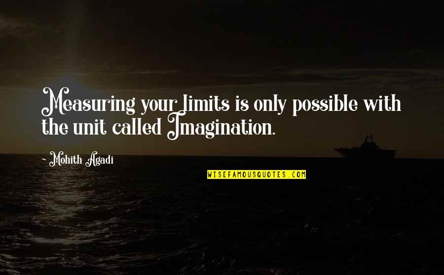 Your Limits Quotes By Mohith Agadi: Measuring your limits is only possible with the