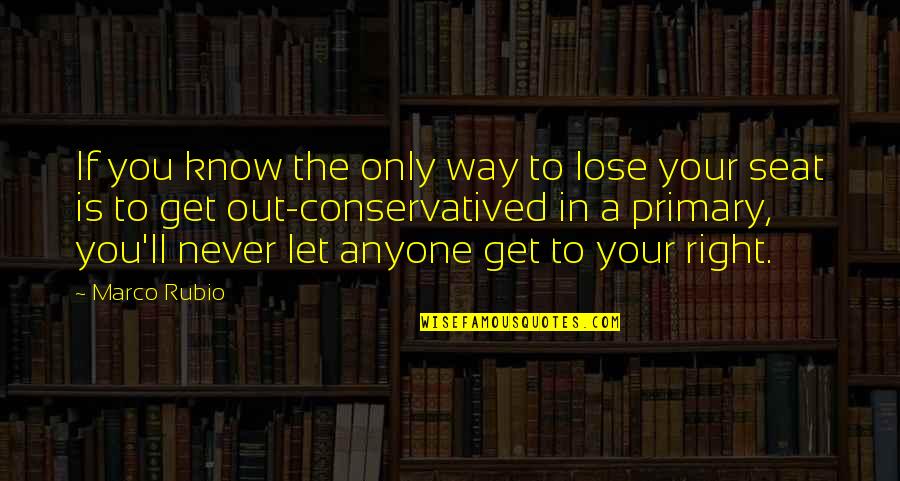 Your Mind Being A Prison Quotes By Marco Rubio: If you know the only way to lose