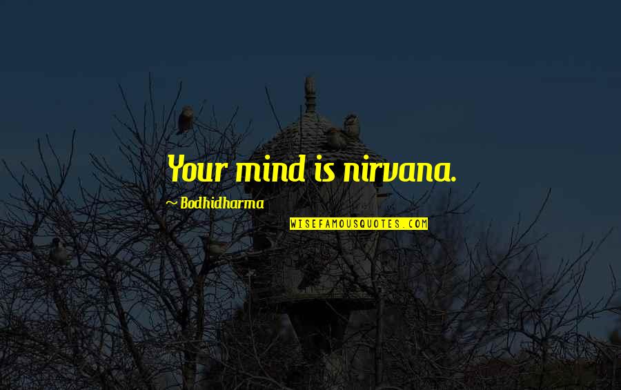 Your Mind Is Your Quotes By Bodhidharma: Your mind is nirvana. Your Mind Is Your Quotes By Bodhidharma: Your mind is nirvana.
