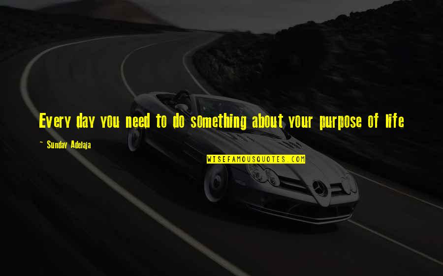 Your Mission In Life Quotes By Sunday Adelaja: Every day you need to do something about Your Mission In Life Quotes By Sunday Adelaja: Every day you need to do something about