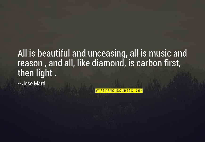 Your My Diamond Quotes By Jose Marti: All is beautiful and unceasing, all is music Your My Diamond Quotes By Jose Marti: All is beautiful and unceasing, all is music