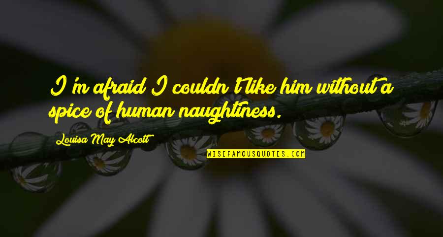 Your Naughtiness Quotes By Louisa May Alcott: I'm afraid I couldn't like him without a Your Naughtiness Quotes By Louisa May Alcott: I'm afraid I couldn't like him without a