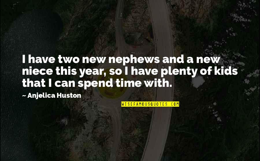 Your Niece Quotes By Anjelica Huston: I have two new nephews and a new