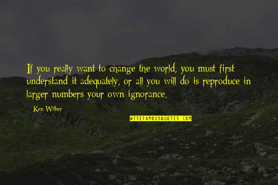Your Own World Quotes By Ken Wilber: If you really want to change the world,