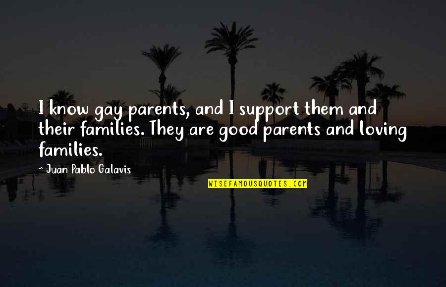 Your Parents Not Loving You Quotes By Juan Pablo Galavis: I know gay parents, and I support them