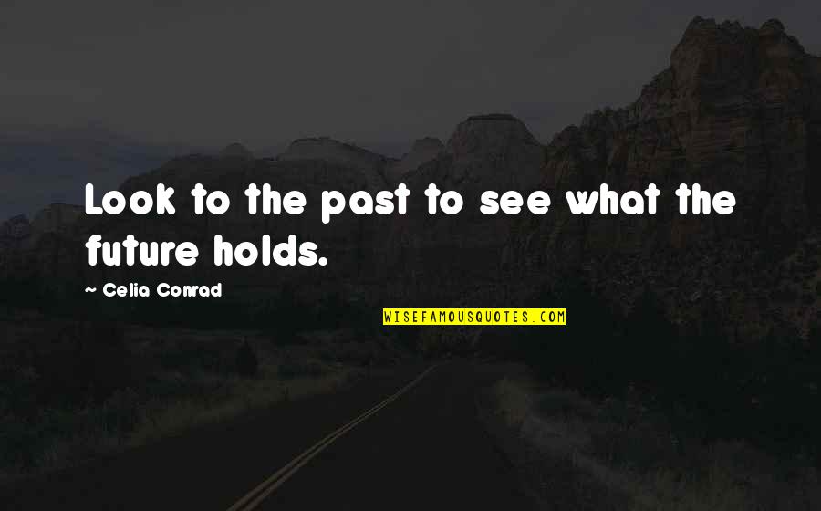 Your Past Relationships Quotes By Celia Conrad: Look to the past to see what the