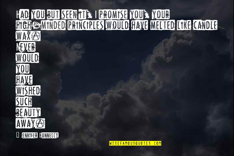 Your Principles Quotes By Jennifer Donnelly: Had you but seen it, I promise you,