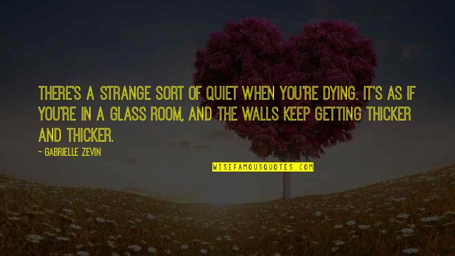 Your Room Wall Quotes By Gabrielle Zevin: There's a strange sort of quiet when you're
