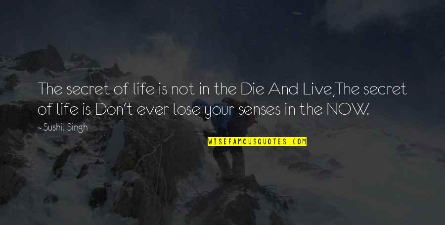 Your Senses Quotes By Sushil Singh: The secret of life is not in the