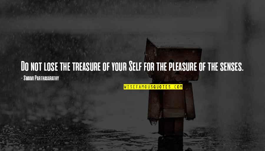 Your Senses Quotes By Swami Parthasarathy: Do not lose the treasure of your Self