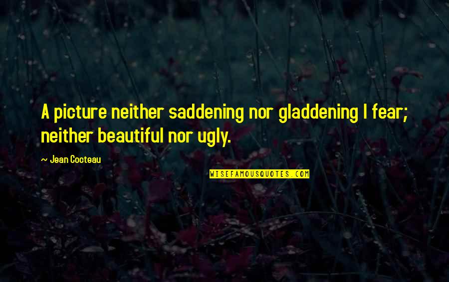 Your So Beautiful Picture Quotes By Jean Cocteau: A picture neither saddening nor gladdening I fear;