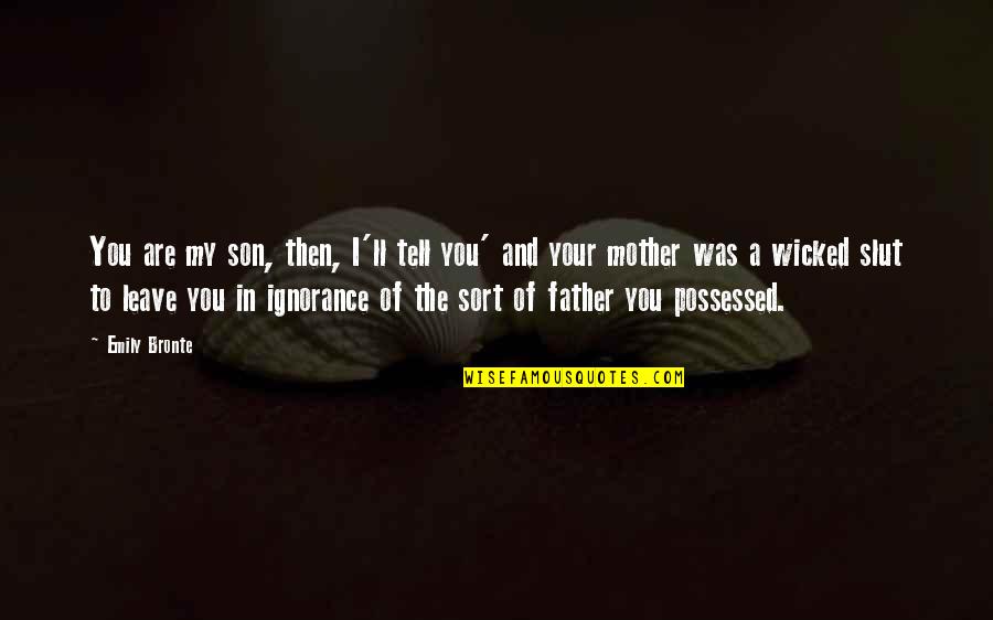 Your Son From A Mother Quotes By Emily Bronte: You are my son, then, I'll tell you' Your Son From A Mother Quotes By Emily Bronte: You are my son, then, I'll tell you'
