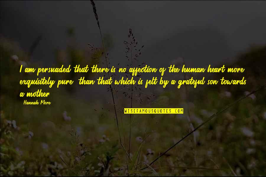 Your Son From A Mother Quotes By Hannah More: I am persuaded that there is no affection Your Son From A Mother Quotes By Hannah More: I am persuaded that there is no affection