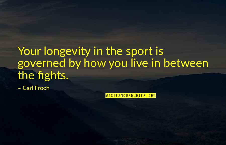 Your Sport Quotes By Carl Froch: Your longevity in the sport is governed by