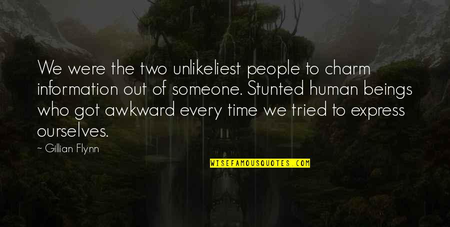 Your Spouse Not Loving You Quotes By Gillian Flynn: We were the two unlikeliest people to charm