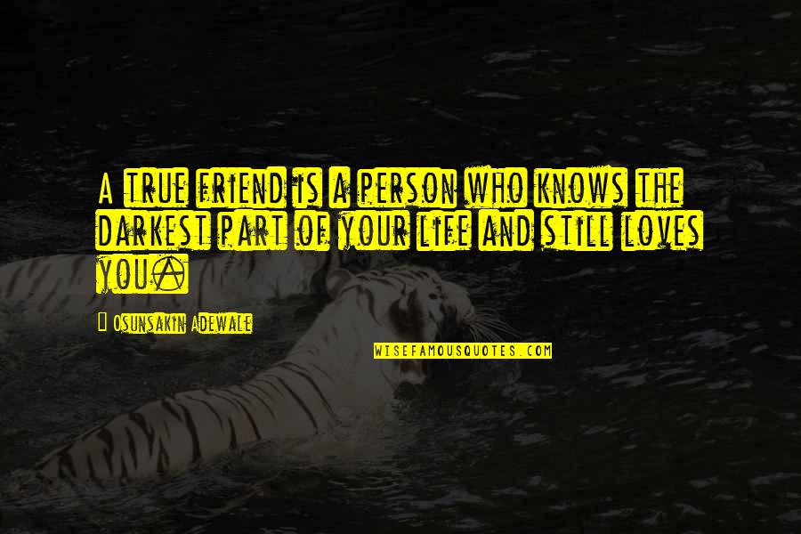 Your Still My Best Friend Quotes By Osunsakin Adewale: A true friend is a person who knows