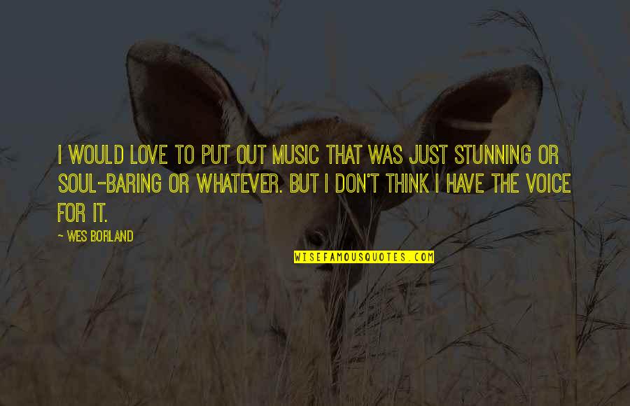 Your Stunning Quotes By Wes Borland: I would love to put out music that Your Stunning Quotes By Wes Borland: I would love to put out music that