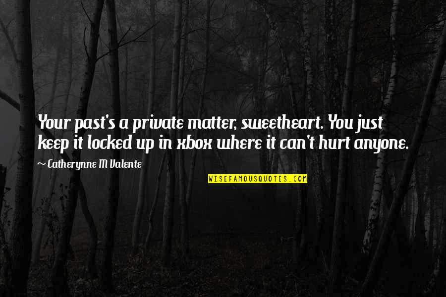 Your Sweetheart Quotes By Catherynne M Valente: Your past's a private matter, sweetheart. You just