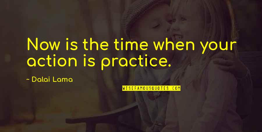 Your Time Is Now Quotes By Dalai Lama: Now is the time when your action is
