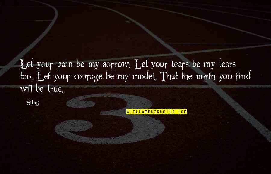 Your True North Quotes By Sting: Let your pain be my sorrow. Let your