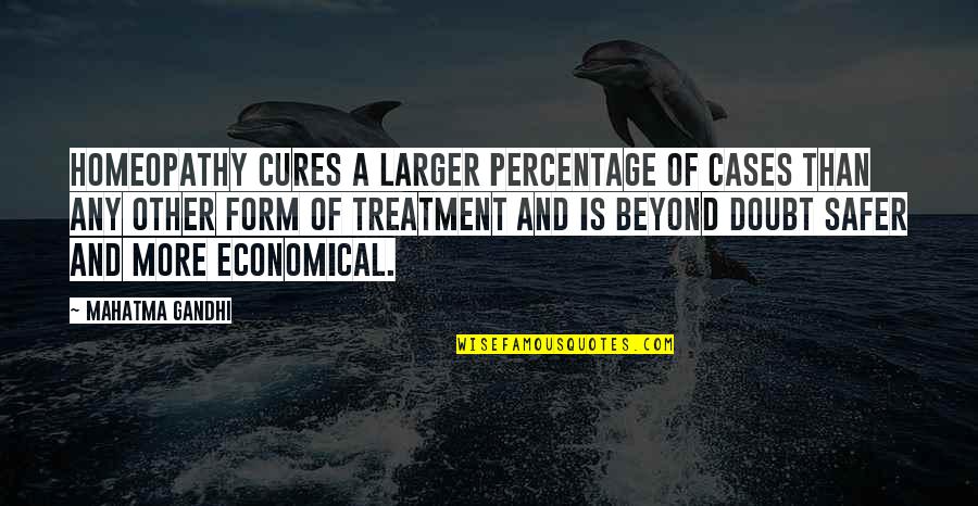 Your Wellbeing Quotes By Mahatma Gandhi: Homeopathy cures a larger percentage of cases than
