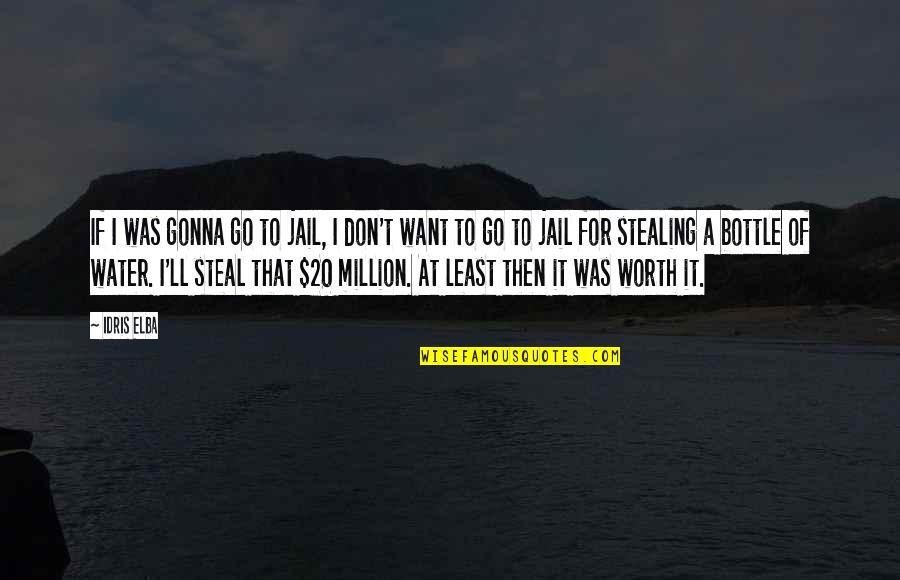 Your Worth A Million Quotes By Idris Elba: If I was gonna go to jail, I