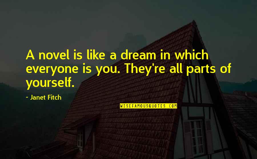 You're A Dream Quotes By Janet Fitch: A novel is like a dream in which