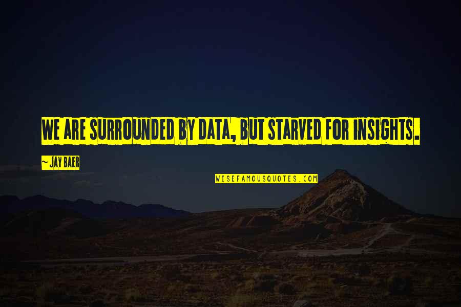 You're All Surrounded Quotes By Jay Baer: We are surrounded by data, but starved for