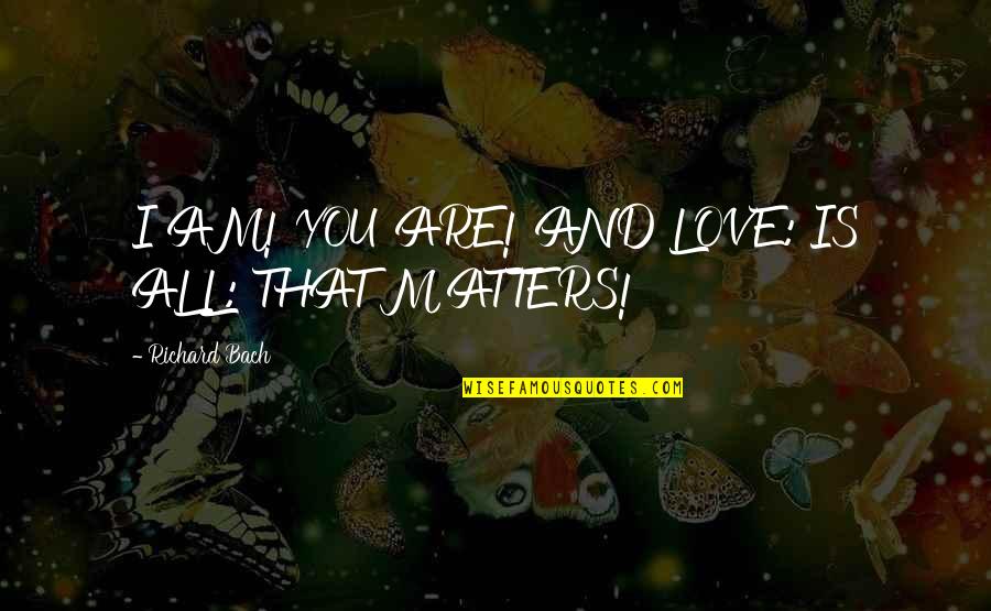 You're All That Matters Quotes By Richard Bach: I AM! YOU ARE! AND LOVE: IS ALL: