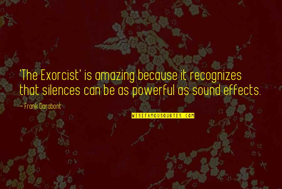 You're Amazing Because Quotes By Frank Darabont: 'The Exorcist' is amazing because it recognizes that You're Amazing Because Quotes By Frank Darabont: 'The Exorcist' is amazing because it recognizes that